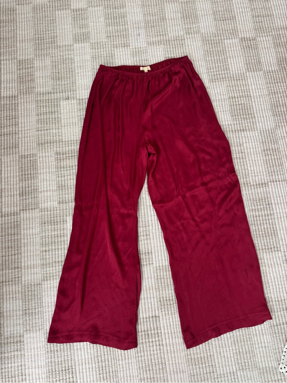 DONNI. Maroon Wide-Leg pants